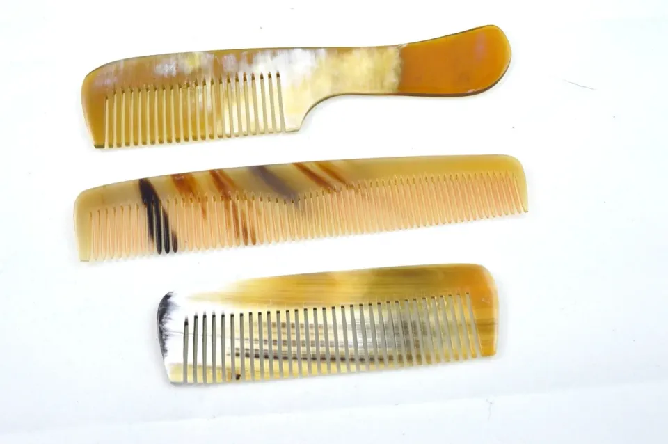 Dr. Dittmar hornkam 3-pack rakt hår äkta horn