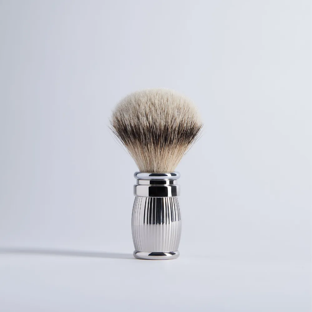 Plisson 1808 Godron Palladium rakset 3-delar Mach3 vit