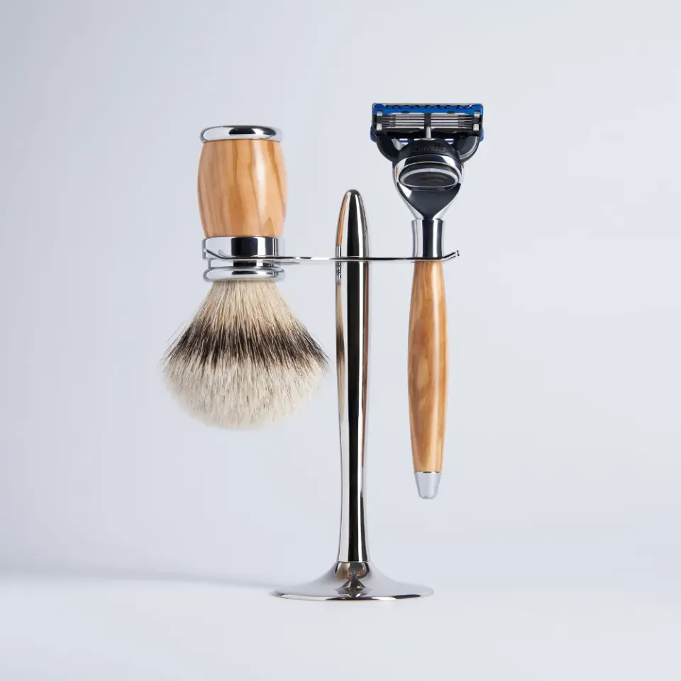 Plisson 1808 Olivier rakset 3-delar Fusion olivträ