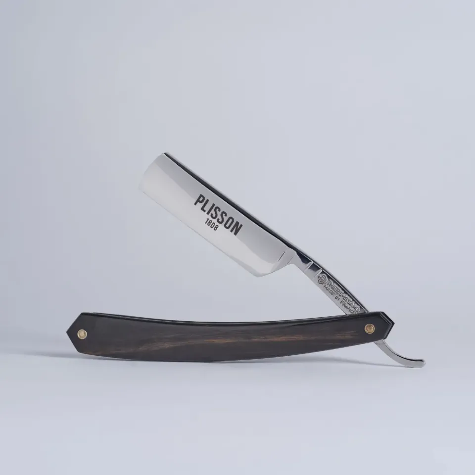Plisson 1808 rakkniv ebenholz kolstål