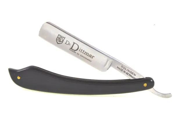 Dr. Dittmar rakkniv 5/8 kolstål buffelhorn rund spets