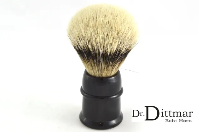 Dr. Dittmar 25mm Premium Silvertip rakborste buffelhorn