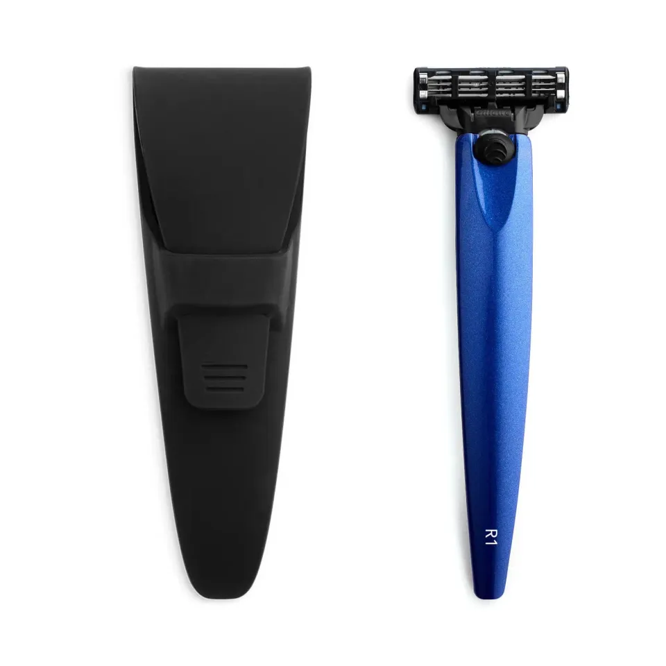 Bolin Webb R1 Ocean Blue rakhyvelset Mach3 med etui