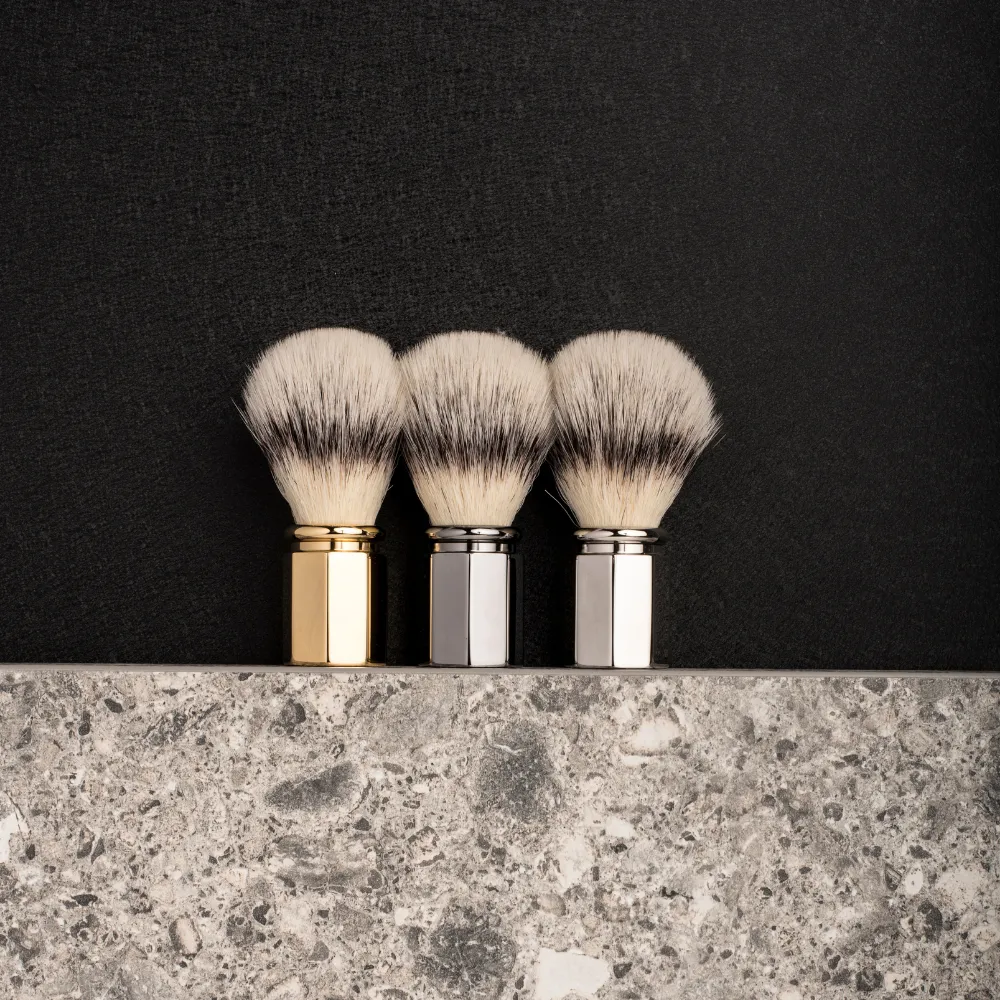 Plisson 1808 Joris Octogonal rakborste ruthenium syntet 12