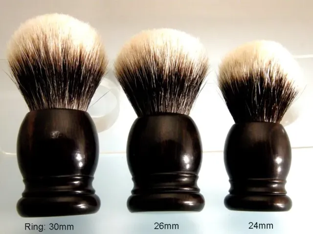 Dr. Dittmar rakborste ebenholts two-band 30 mm silvertip