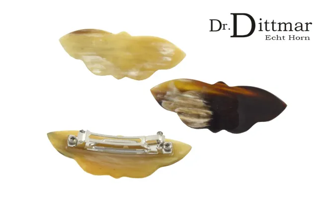 Dr. Dittmar Butterfly hårspänne horn 7 cm