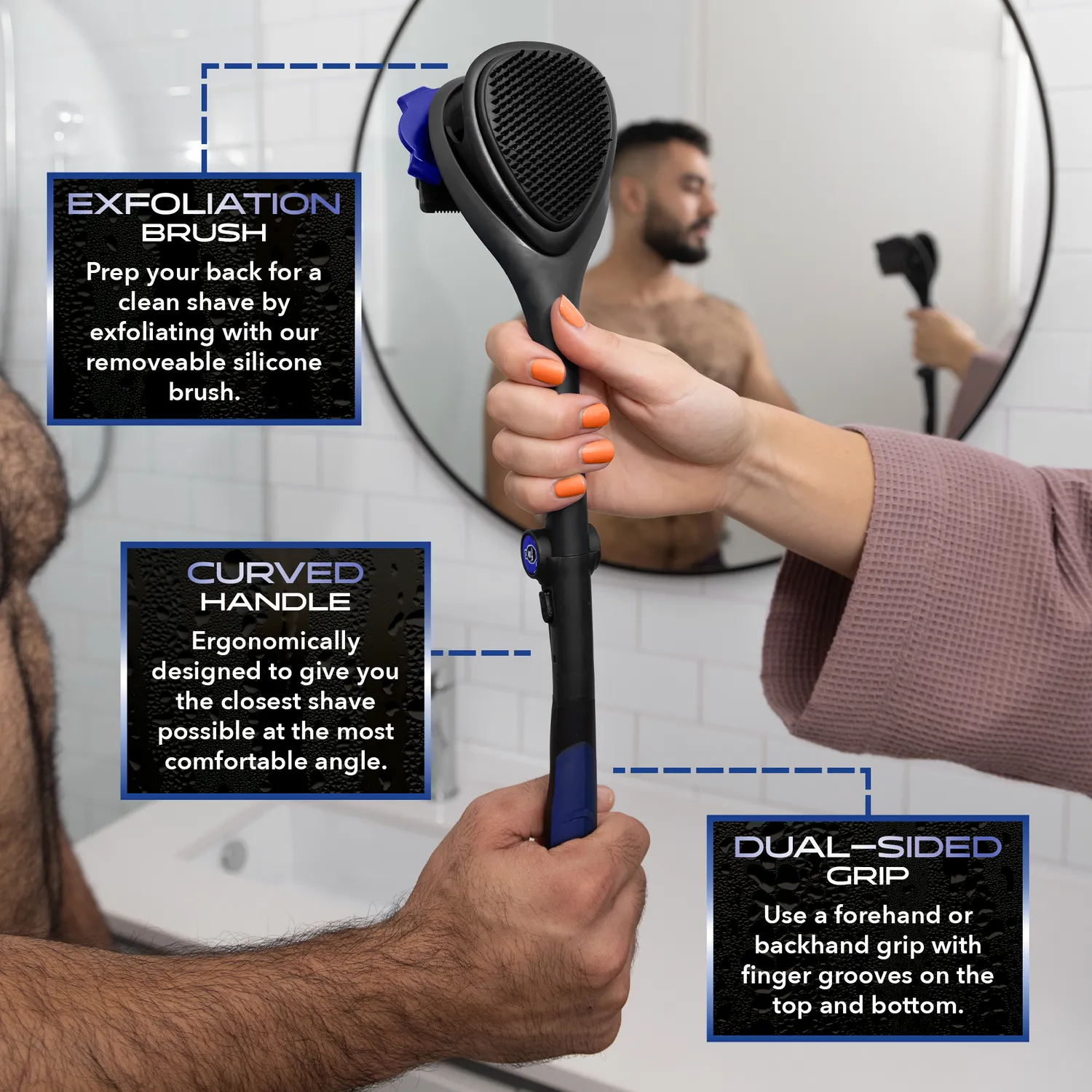 BaKblade 3.0 Stealth rygghyvel 6 blad justerbar