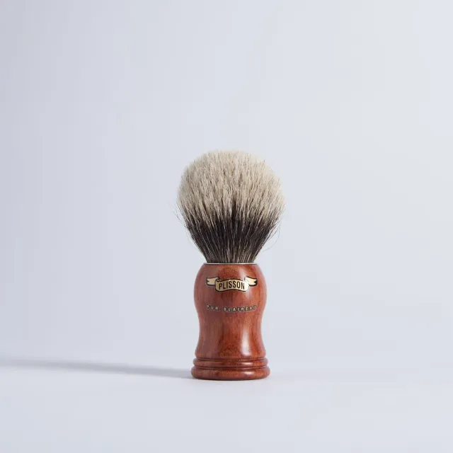 Plisson 1808 Bubinga rakborste europeiskt gråhår strl 12