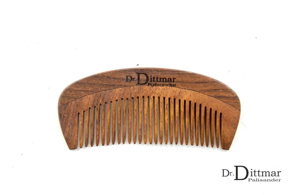 Dr. Dittmar fickkam rosenträ 9 cm skäggkam