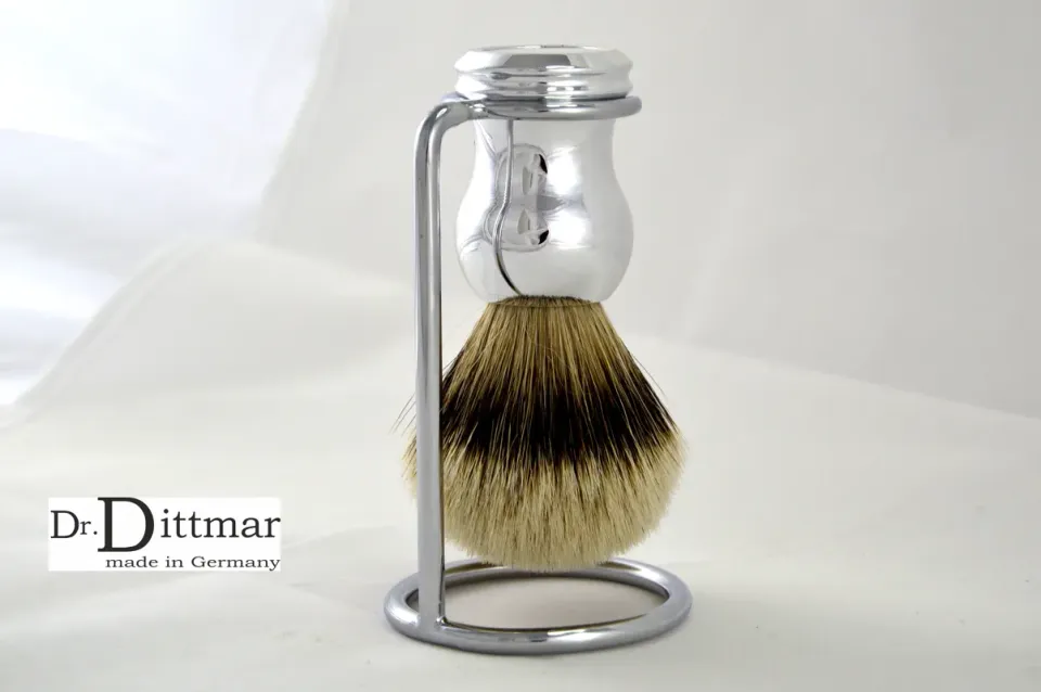 Classic Style rakborste silvertip grävling med ställ
