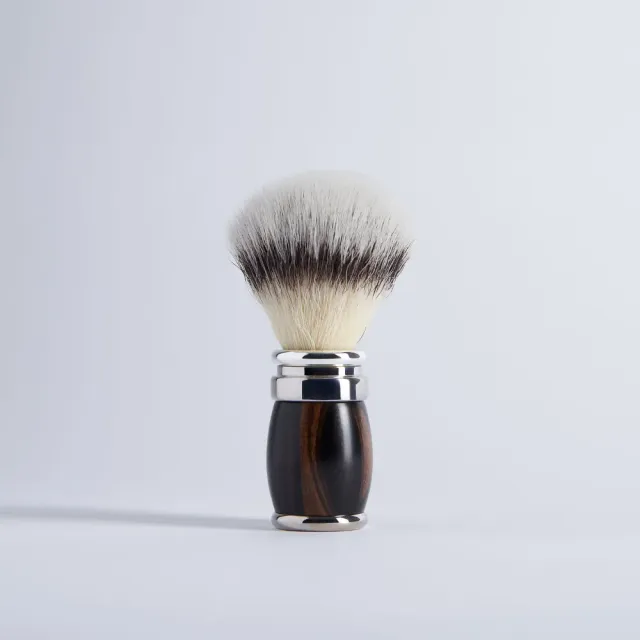 Plisson 1808 Macassar rakborste ebenholts syntetisk stl 12
