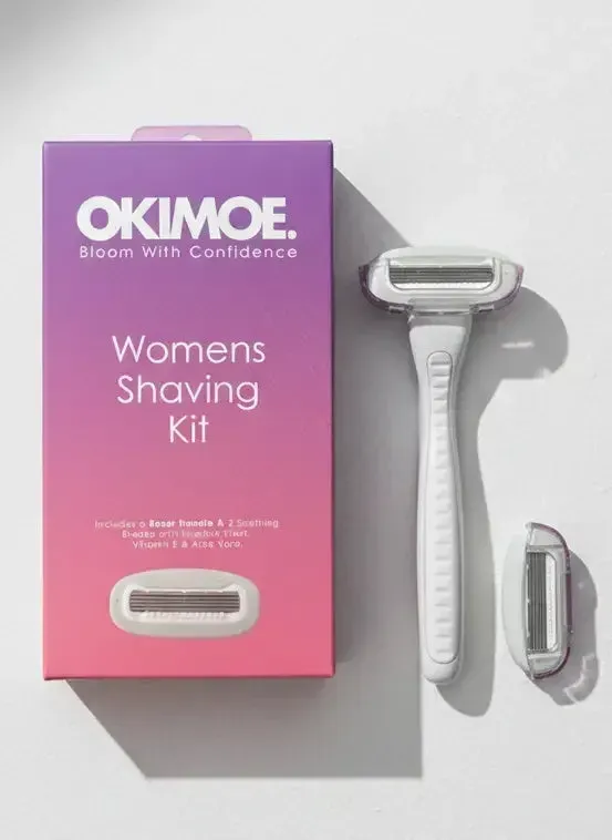 OKIMOE Matte White rakhyvel dam 5-bladig startkit