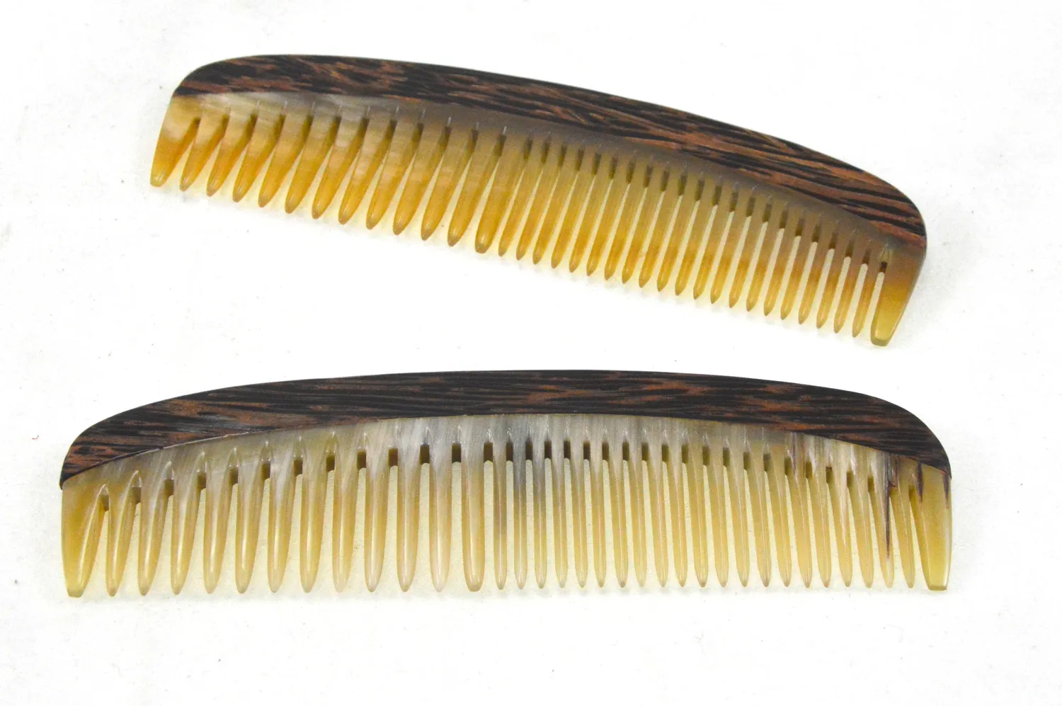 Dr. Dittmar fickkam horn tigerträ 12 cm dubbeltandad