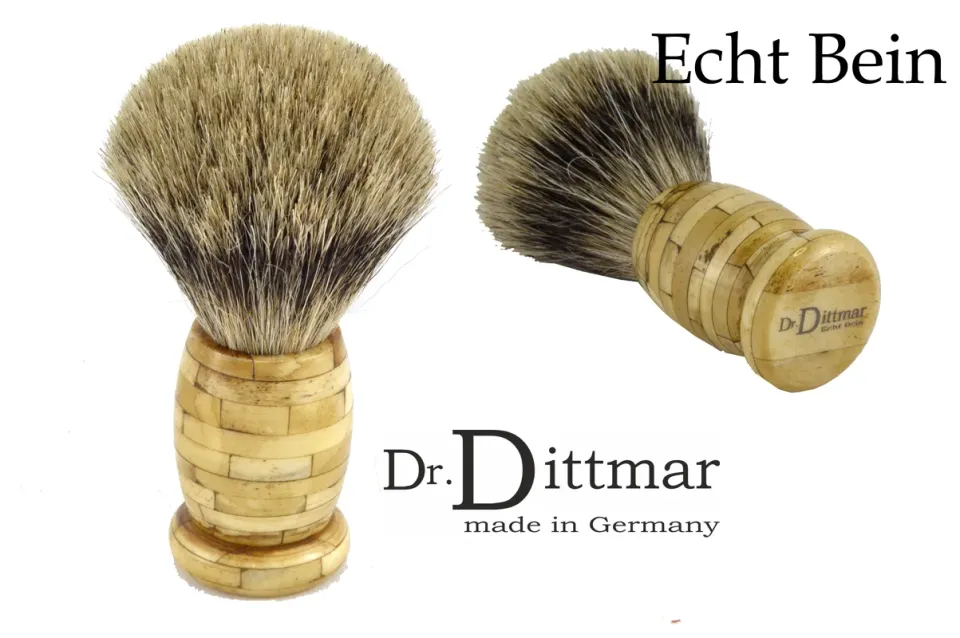 Dr. Dittmar rakborste kamelben silvertip 22 mm