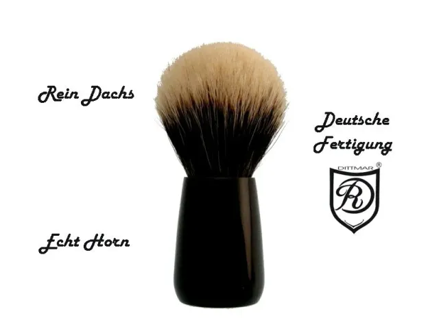 Dr. Dittmar Obelisk rakborste horn silvertip 2-band