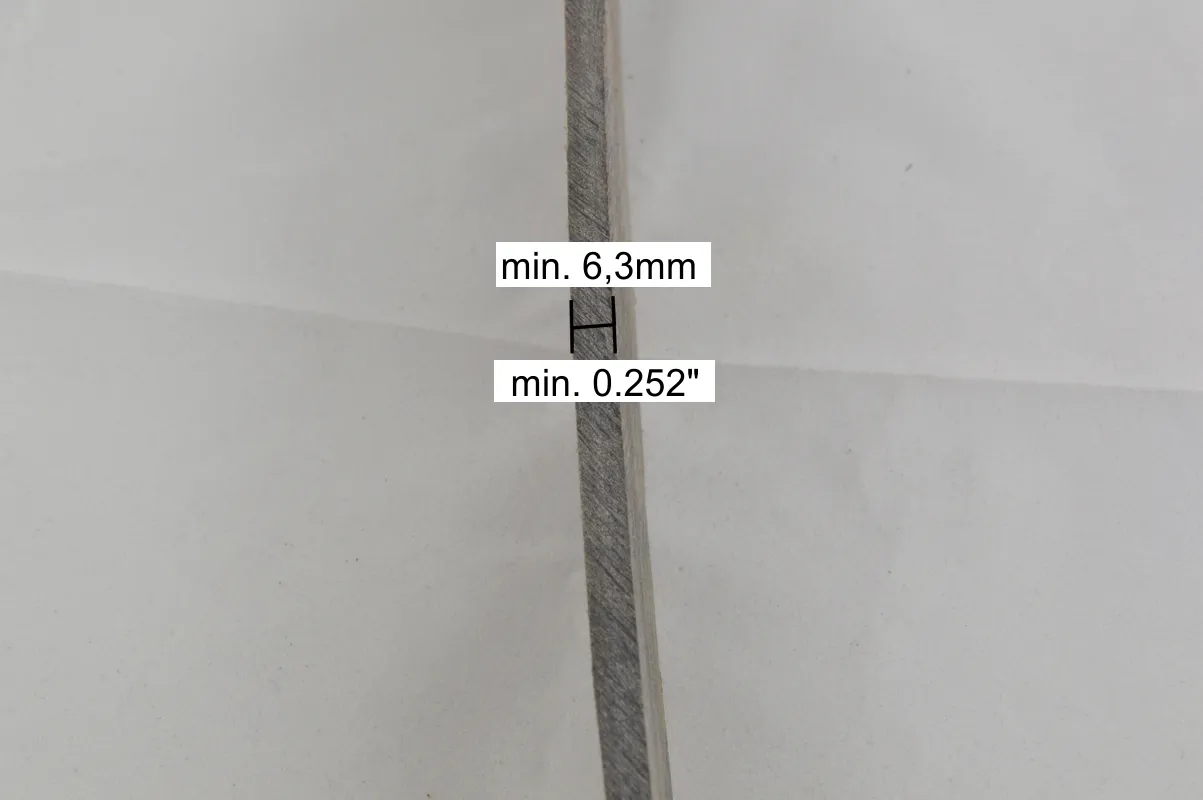Dr. Dittmar buffelhorn platta 45 cm extra kraftig 6,3 mm
