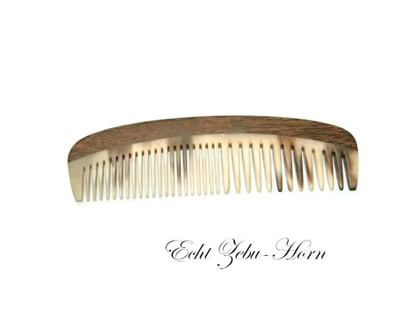 Dr. Dittmar fickkam horn tigerträ 12 cm dubbeltandad