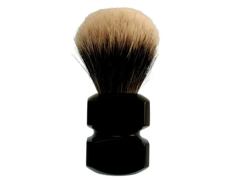 Dr. Dittmar Grande rakborste 2-band silvertip svart