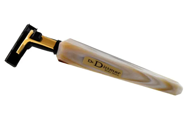 Dr. Dittmar rakhyvel hornskaft Contour ljust horn
