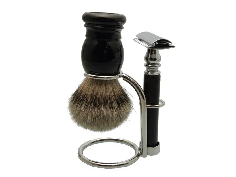 Dr. Dittmar Standard rakset säkerhetshyvel + borste