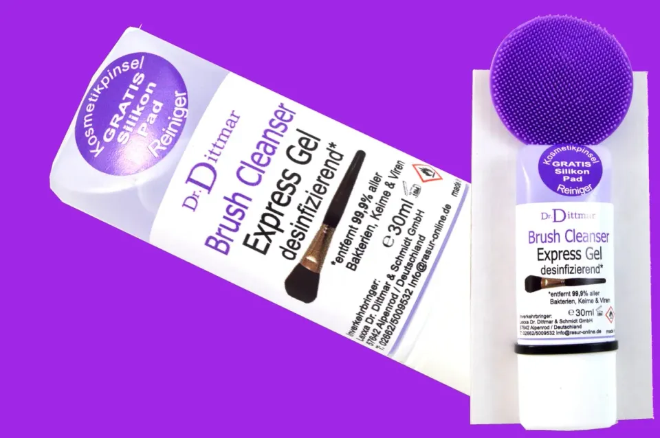 Dr. Dittmar Brush Cleanser gel 30 ml med silikonplatta