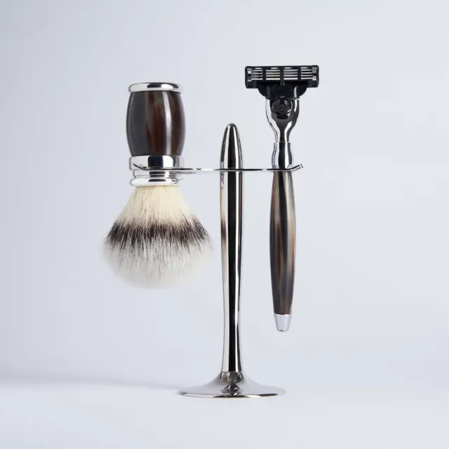 Plisson 1808 Corne rakset Mach3 horn palladium 3-del