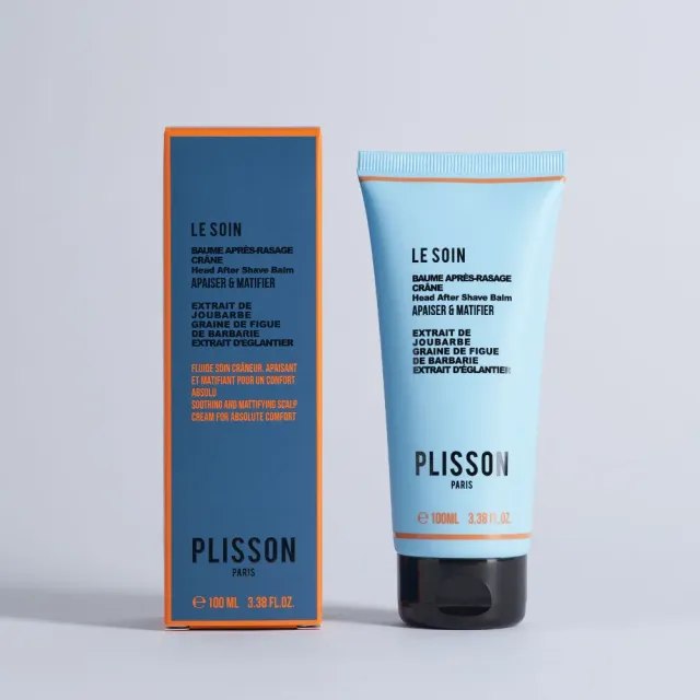 Plisson 1808 aftershave-balsam skalle mattande