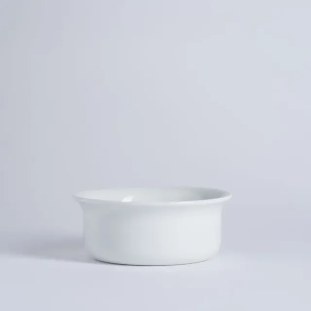 Plisson 1808 Essentiel rakskål porslin 85 mm vit