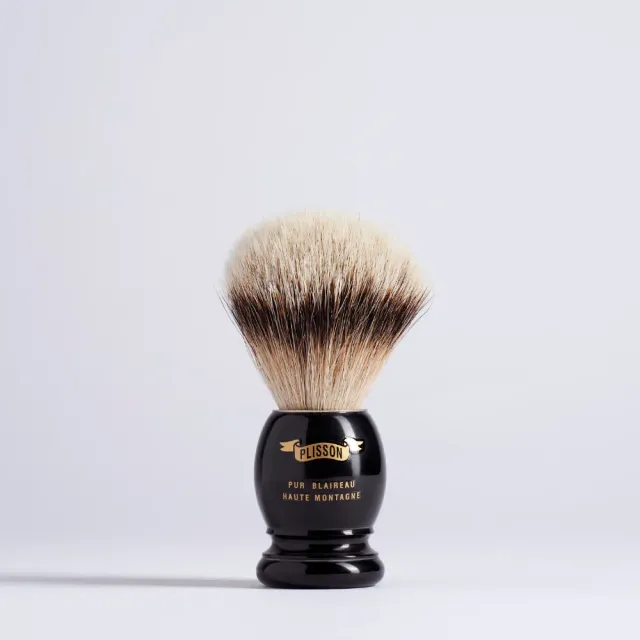 Plisson 1808 Original Corne Noire rakborste 12 mjuk