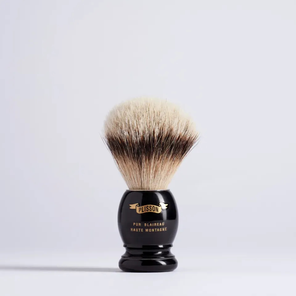 Plisson 1808 Original Corne Noire rakborste 12 mjuk