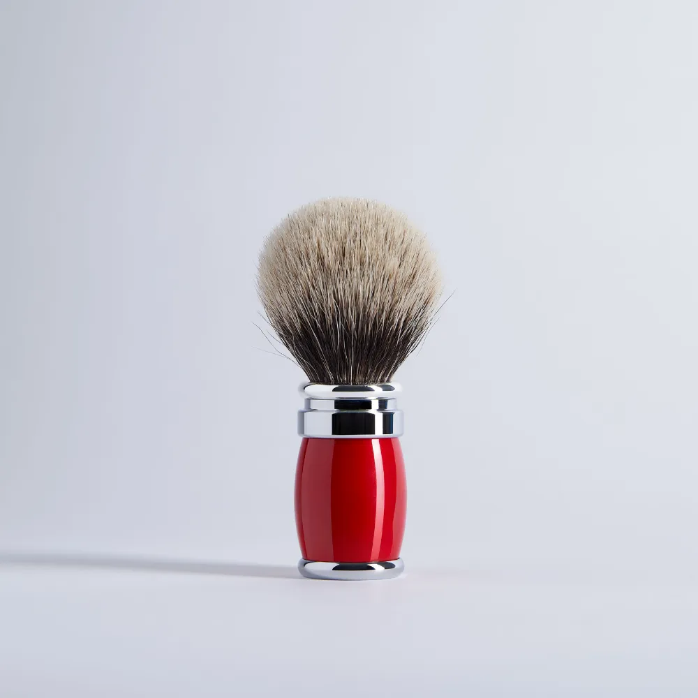 Plisson Joris rakborste grävling lack palladium svart stl 12