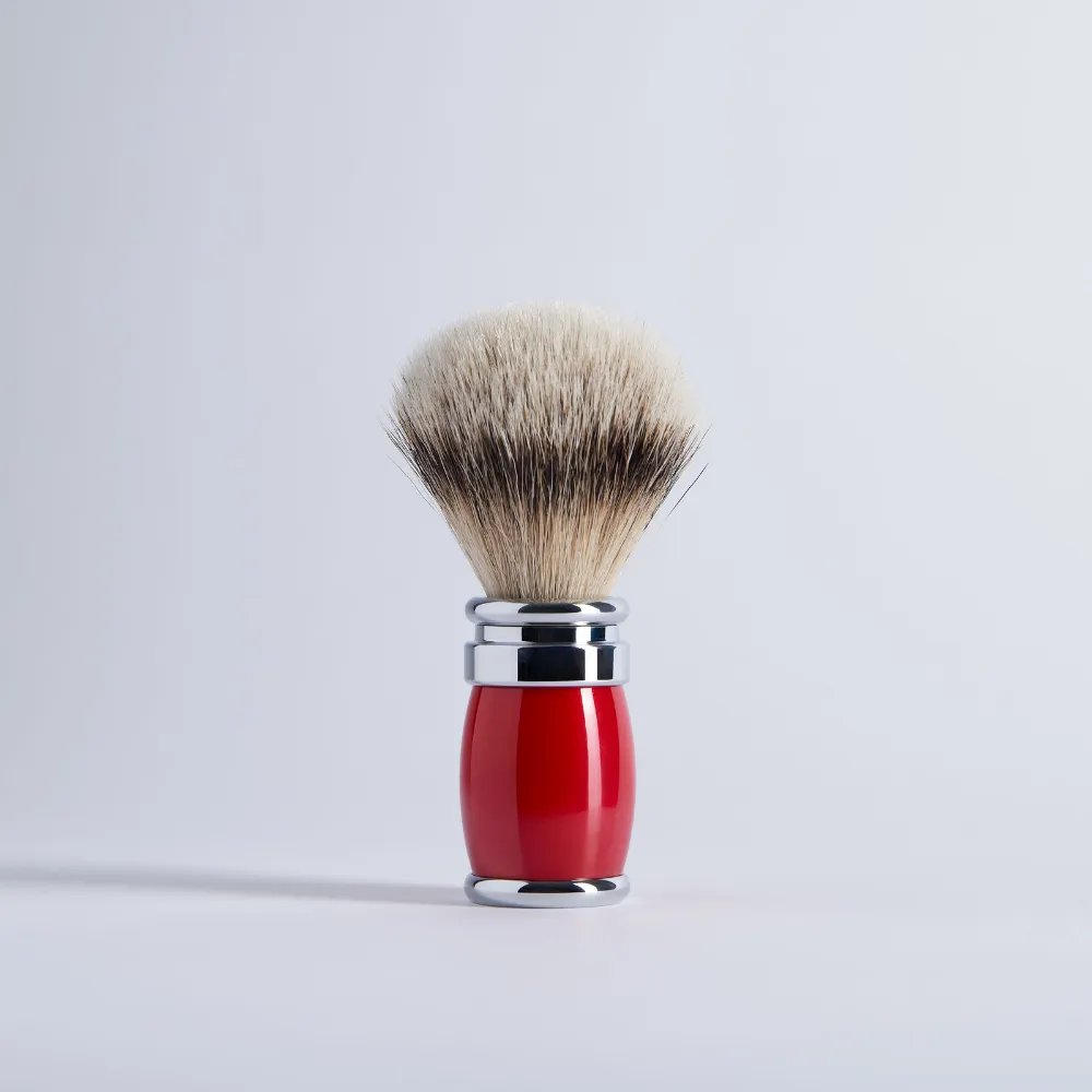 Plisson 1808 Joris Laqué Rouge rakset Mach3 röd känslig hud
