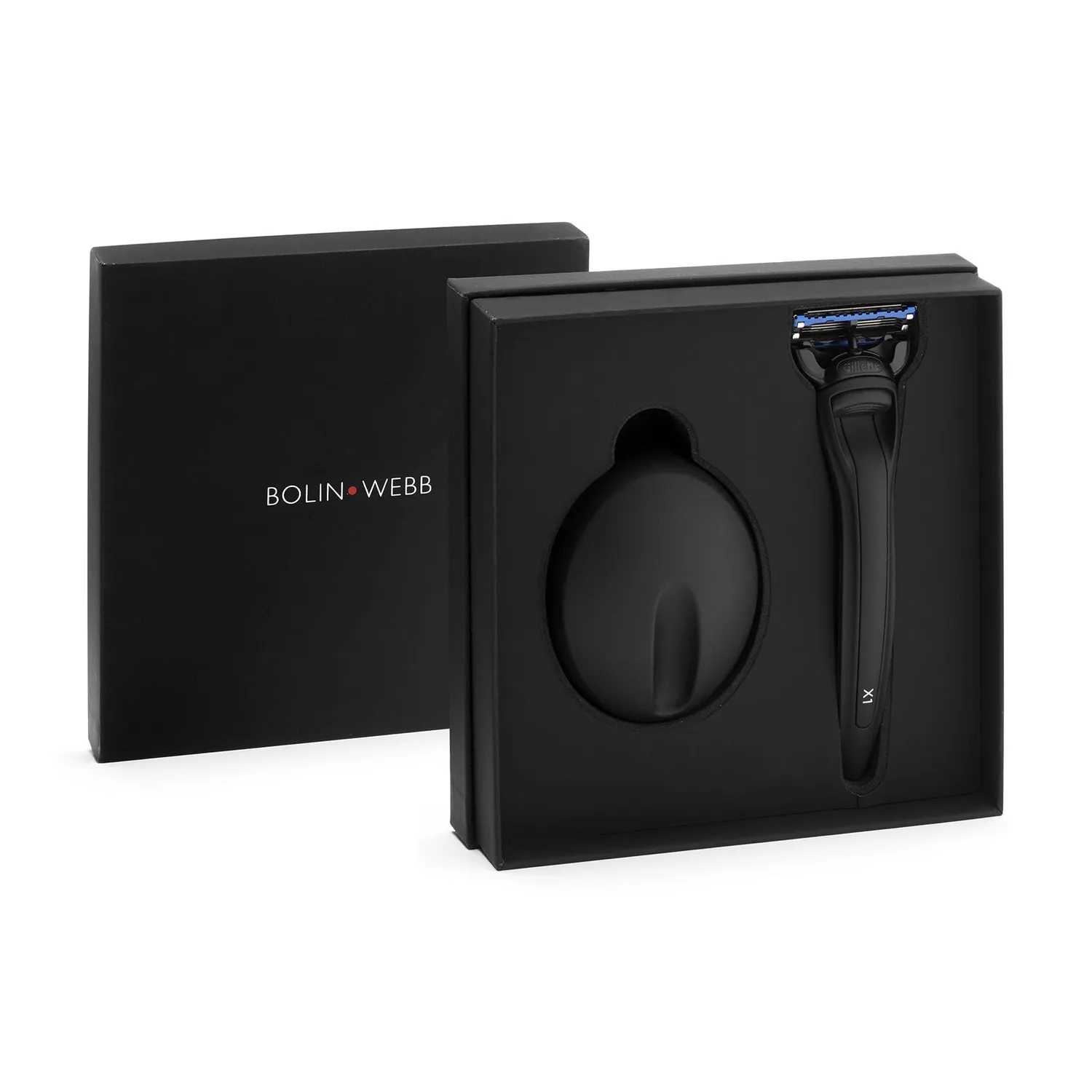 Bolin Webb X1 Matte Black rakhyvel med ställ Fusion5