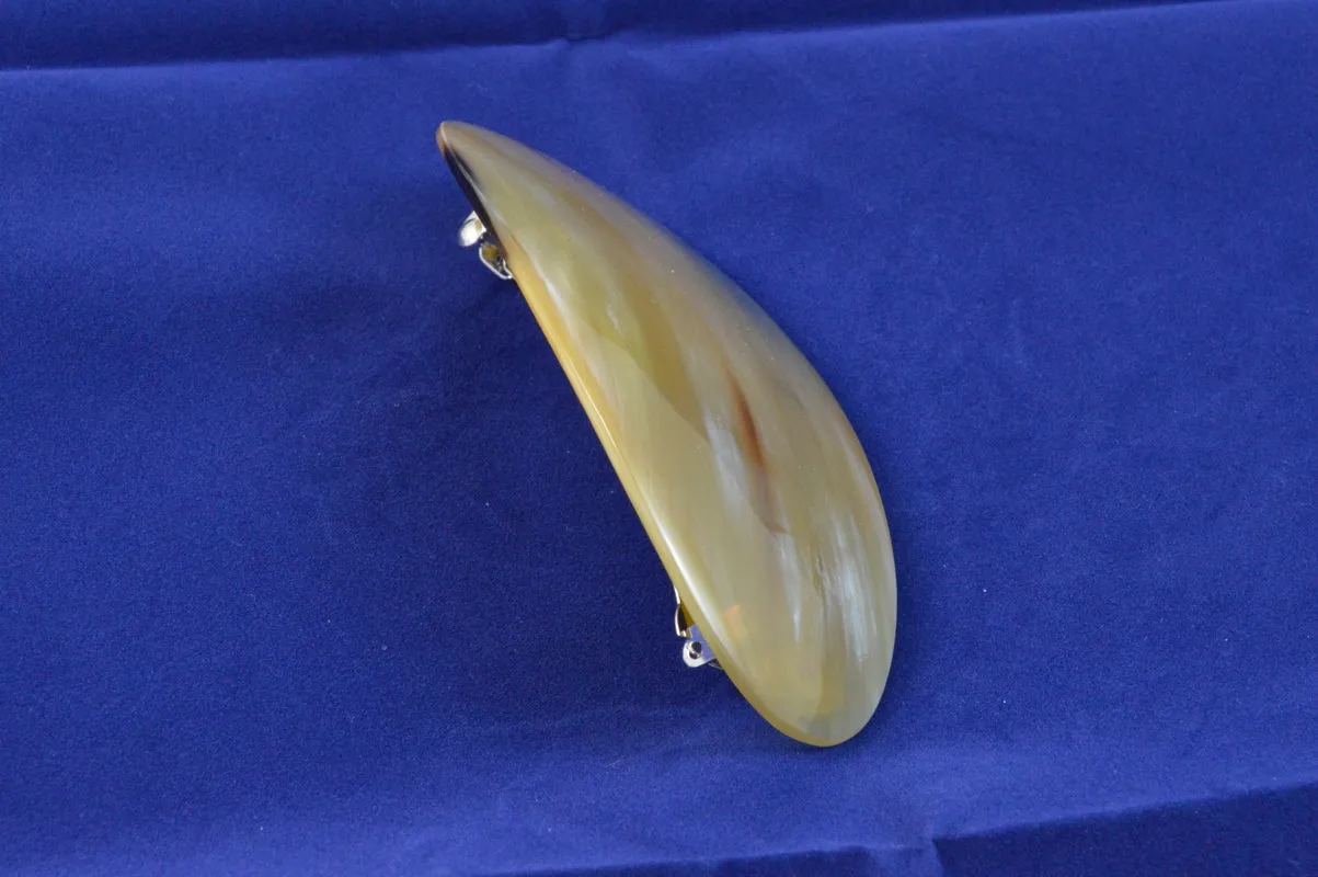 Dr. Dittmar hårspänne horn ovalt stort 11 cm