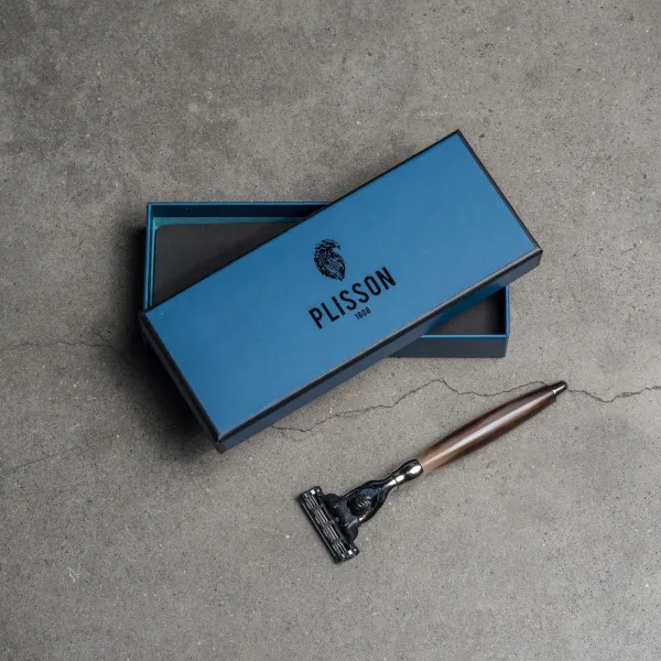 Plisson 1808 rakhyvel Mach3 horn palladium