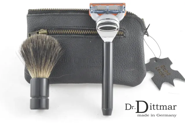 Dr. Dittmar reserakset Fusion läderfodral borste