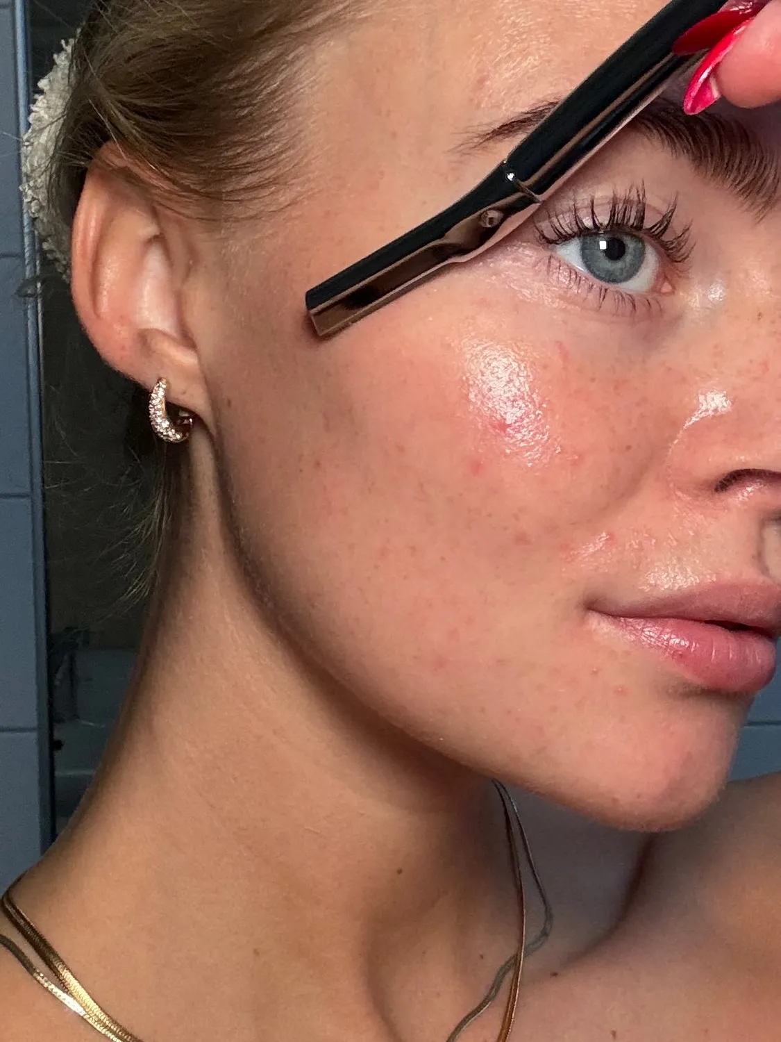 Melle Dermaplaner 1.0 ansiktshyvel rosé + mask 5-pack