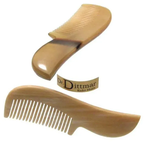 Dr. Dittmar Elegant skäggkam ljust horn 8,5 cm