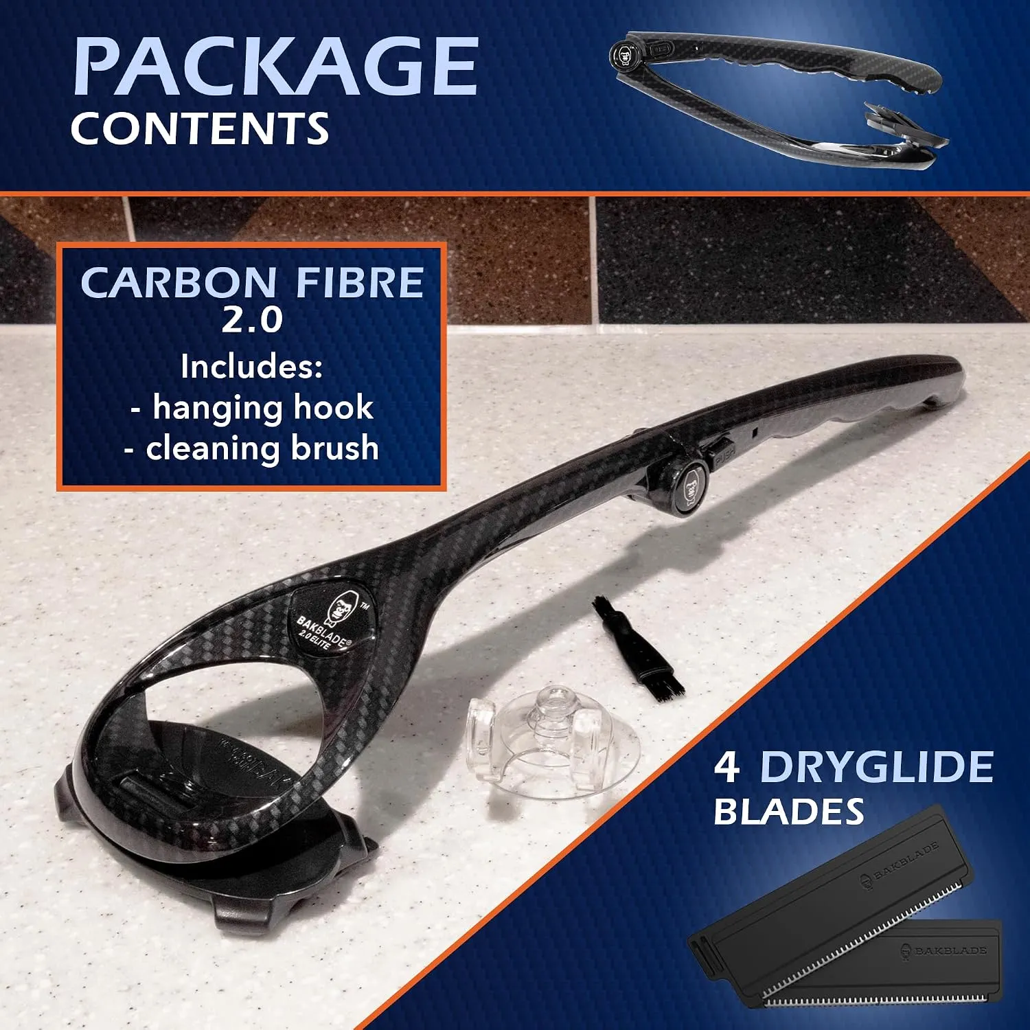 BaKblade 2.0 Carbon Fibre ryggrakhyvel kit
