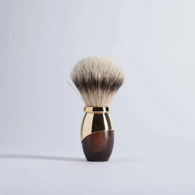 Plisson 1808 Macassar rakborste guld high mountain 12