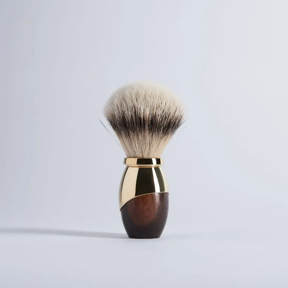 Plisson 1808 Macassar rakborste guld high mountain 12