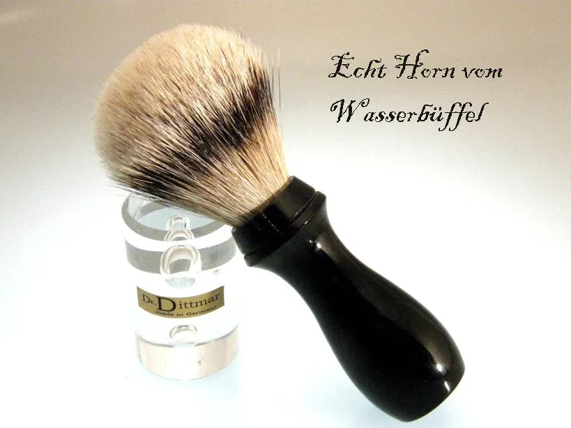 Dr. Dittmar Barber Style rakborste Tulip silverspets horn