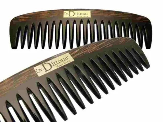 Dr Dittmar Afrokam horn tigerträ 16 cm grovtandad