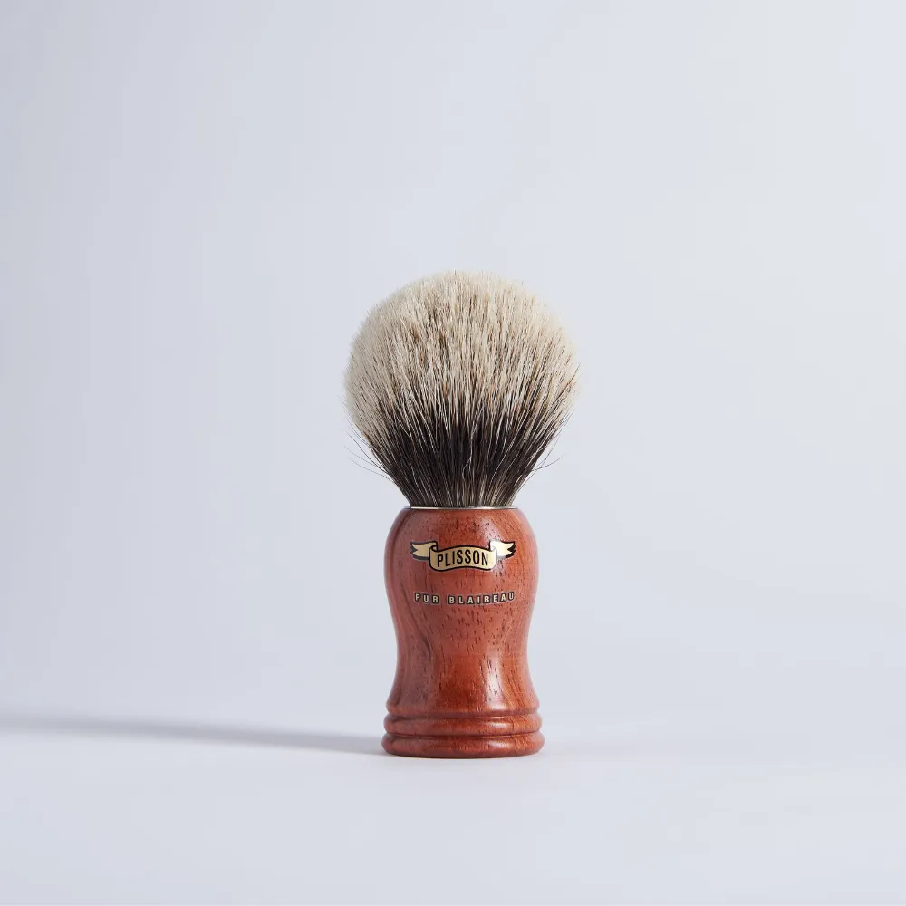 Plisson 1808 Bubinga rakborste europeiskt gråhår strl 12