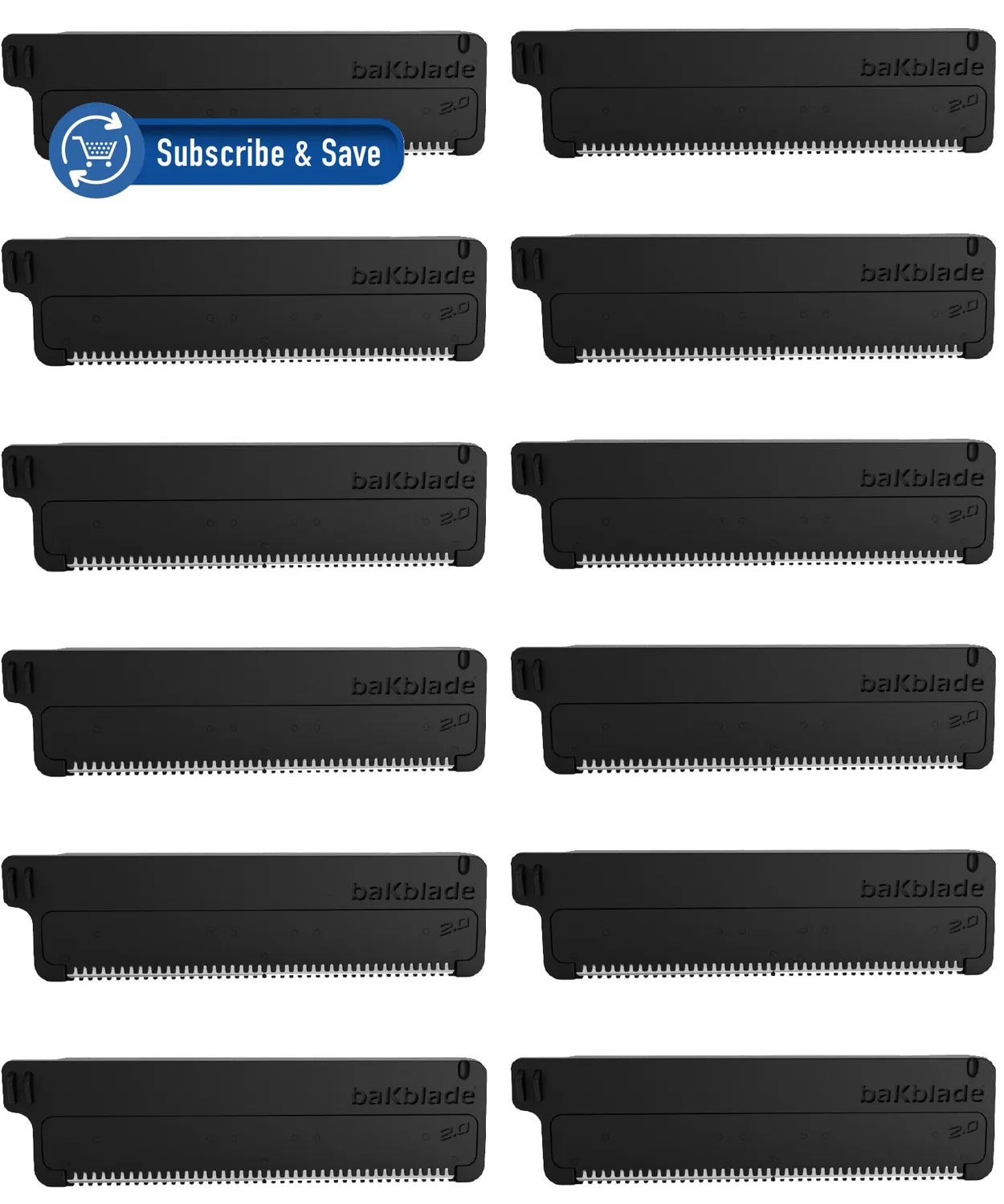 BaKblade DryGlide rakblad 12-pack titan våt torr