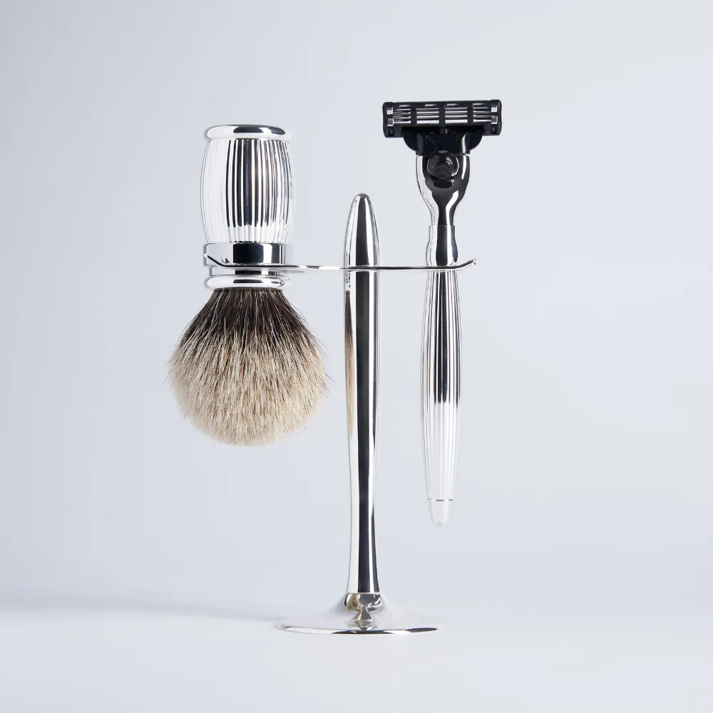 Plisson Godron rakset palladium Mach3 borste 12