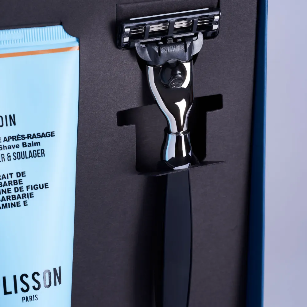 Plisson 1808 LAbsolu Joris rakset Mach3 svart