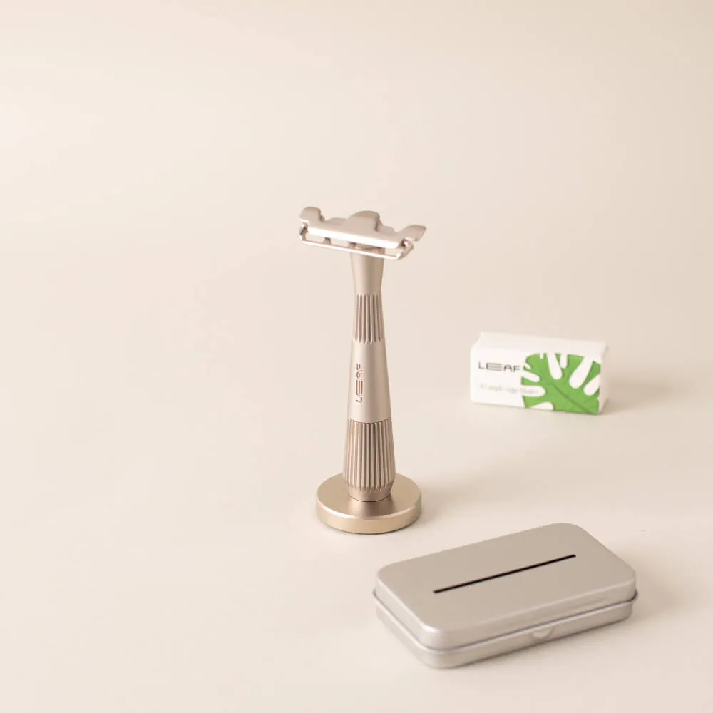 LEAF Twig rakhyvel kit Chrome med 50 blad