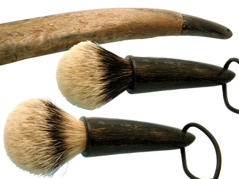Dr. Dittmar hornspets rakborste buffelhorn silvertip