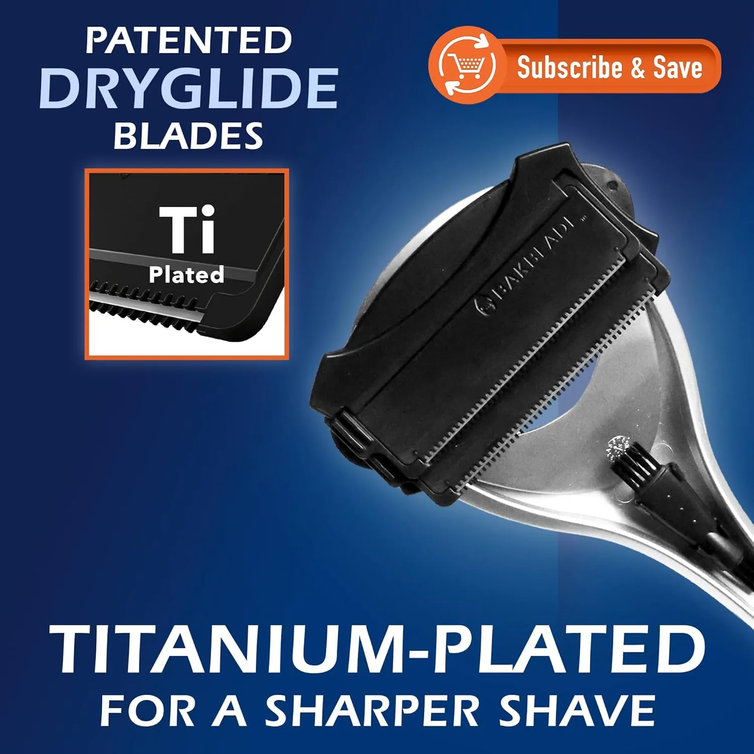 BaKblade 2.0 SilverBak ryggrakhyvel med borste
